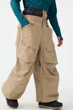 Men's Rose Baggy Utility Ski Pants Wear-Resistant Snow Pants