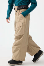 Men's Army Green Baggy Utility Ski Pants Wear-Resistant Snow Pants