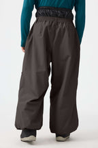 Men's Black Baggy Utility Ski Pants Wear-Resistant Snow Pants