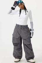 Women's Rose Baggy Utility Ski Pants Wear-Resistant Snow Pants