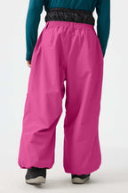 Men's Black Baggy Utility Ski Pants Wear-Resistant Snow Pants