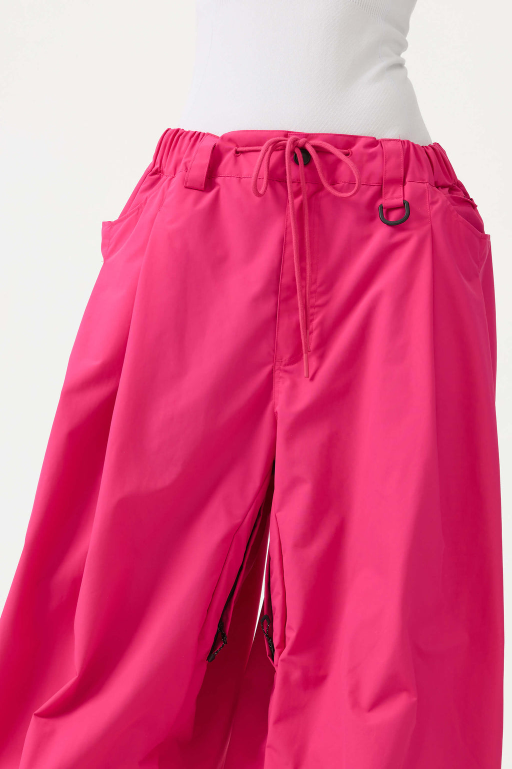 Women's Beige Drawstring Baggy Ski Pants Balloon Snow Pants