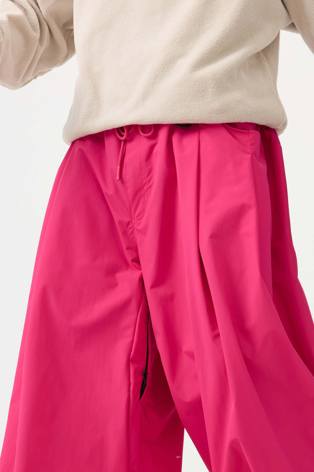 Men's Coffee Drawstring Baggy Ski Pants Balloon Snow Pants