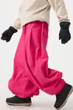Men's Coffee Drawstring Baggy Ski Pants Balloon Snow Pants