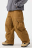 Men's Caramel Baggy Oxford Ski Pants Wear-Resistant Snow Pants