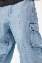 Men's Dark Brown Baggy Oxford Ski Pants Wear-Resistant Snow Pants