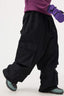 Men's Black Baggy Multi-Pocket Ski Pants Corduroy Snow Pants