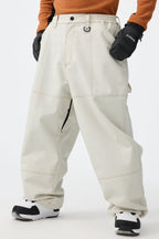 Men's Black Baggy Workwear Ski Pants Oxford Snow Pants