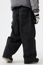 Men's Caramel Baggy Workwear Ski Pants Oxford Snow Pants