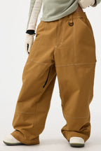 Women's Black Baggy Workwear Ski Pants Oxford Snow Pants