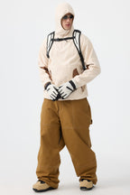 Men's Caramel Baggy Workwear Ski Pants Oxford Snow Pants