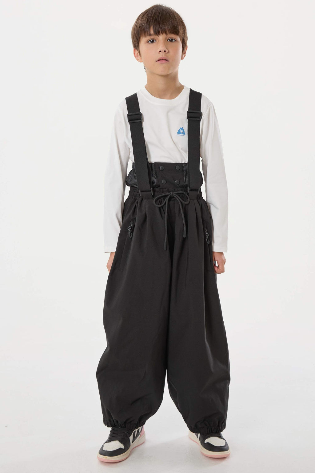 Black Waterproof Ski Pants Balloon Snow Pants