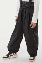 Black Waterproof Ski Pants Balloon Snow Pants