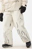 Women's Off White Reflective Flame Ski Pants Baggy Utility Snow Pants