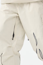 Women's Off White Reflective Flame Ski Pants Baggy Utility Snow Pants