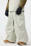 Men's Off White Baggy Structured Ski Pants Corduroy Snow Pants