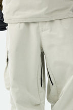 Men's Black Baggy Structured Ski Pants Corduroy Snow Pants