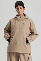 Women's Rose Side-Zip Vented Ski Anorak Fully-Sealed Insulated Snow Anorak