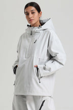 Women's Sunset Gradient Side-Zip Vented Ski Anorak Fully-Sealed Insulated Snow Anorak