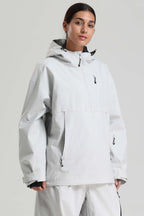 Women's Army Green Side-Zip Vented Ski Anorak Fully-Sealed Insulated Snow Anorak