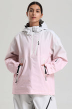 Women's Army Green Side-Zip Vented Ski Anorak Fully-Sealed Insulated Snow Anorak