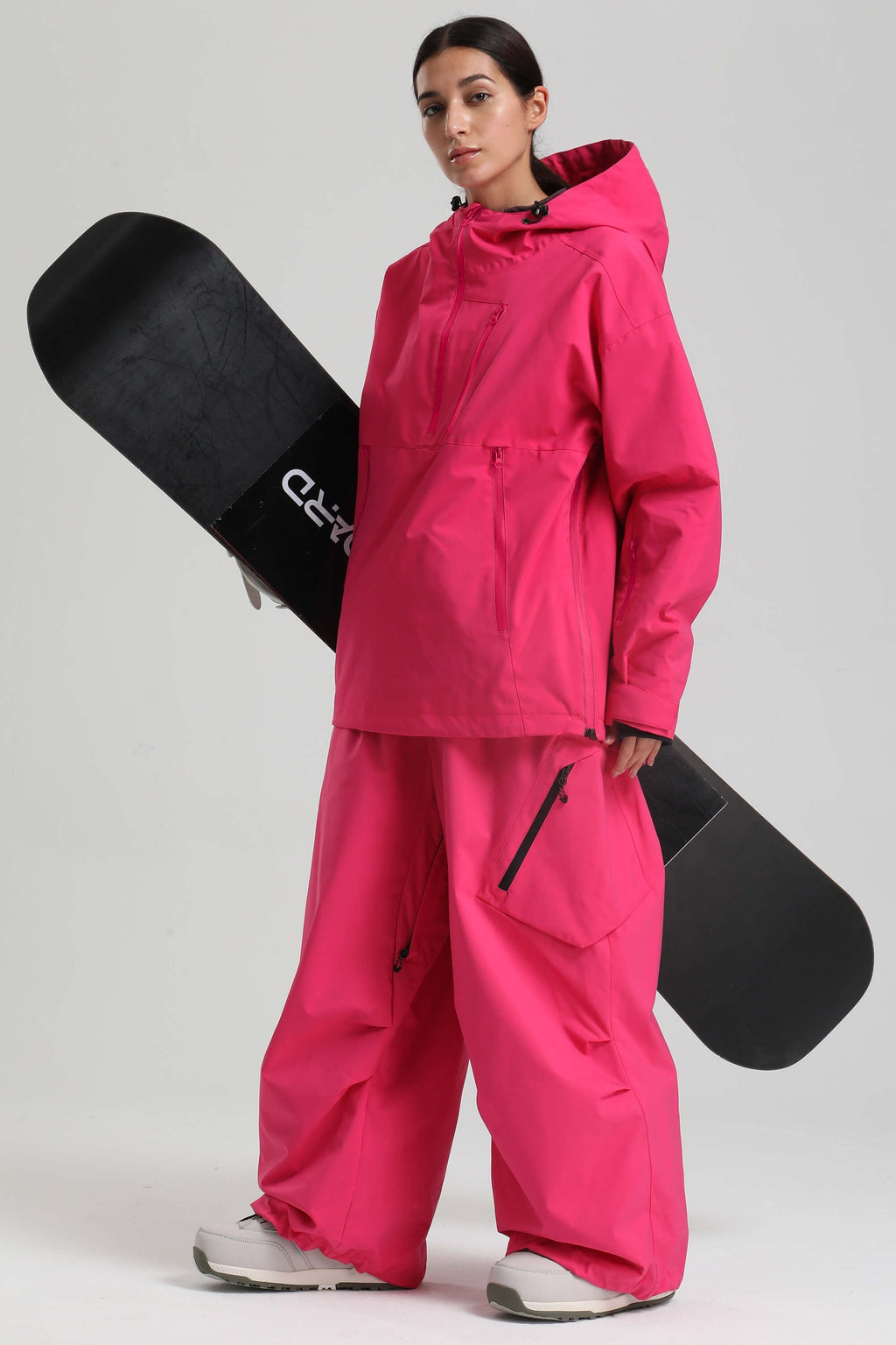 Women's Rose Side-Zip Vented Ski Anorak Fully-Sealed Insulated Snow Anorak