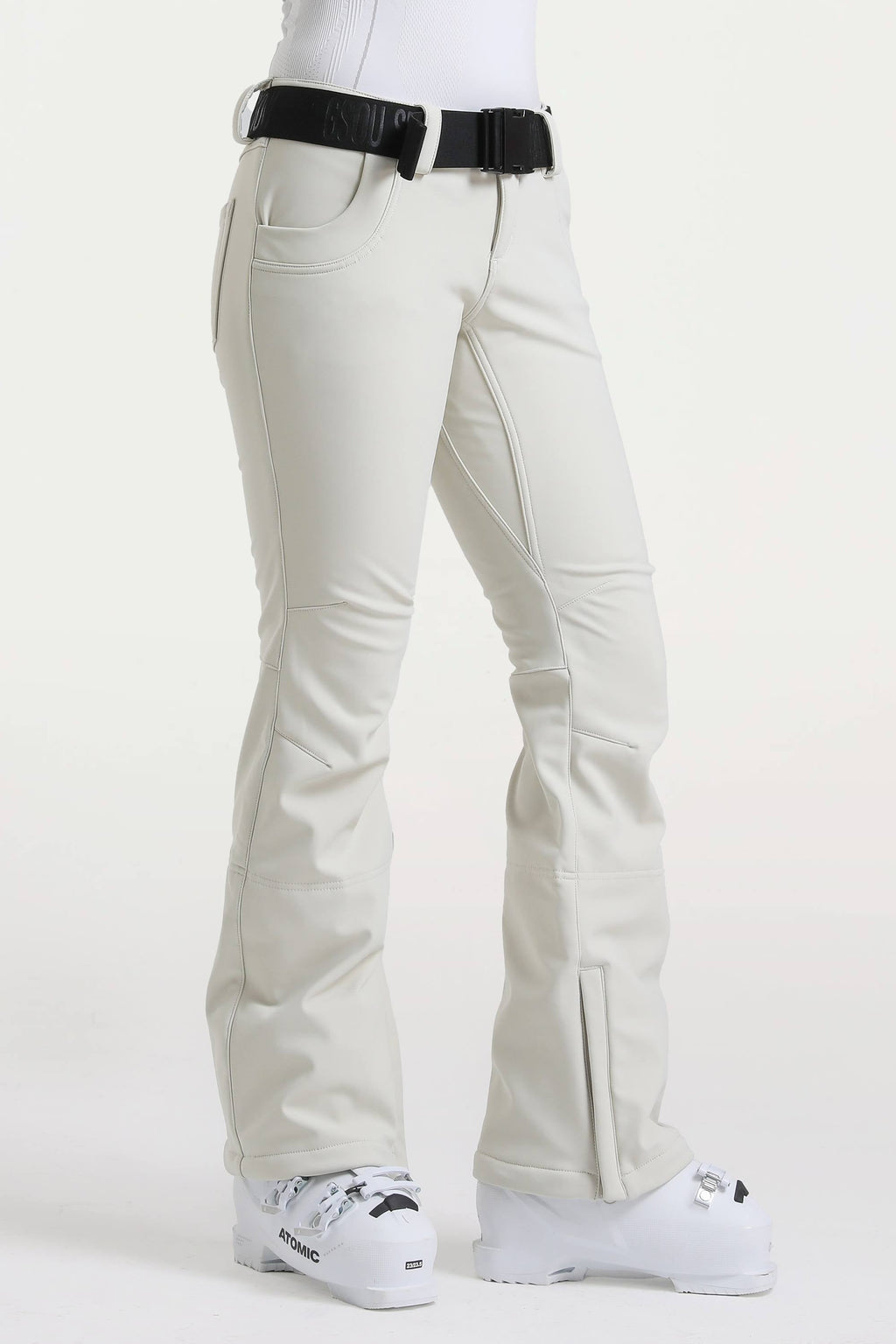 Navy Blue Slim-Fit Flared Hem Ski Pants Waterproof Snow Pants