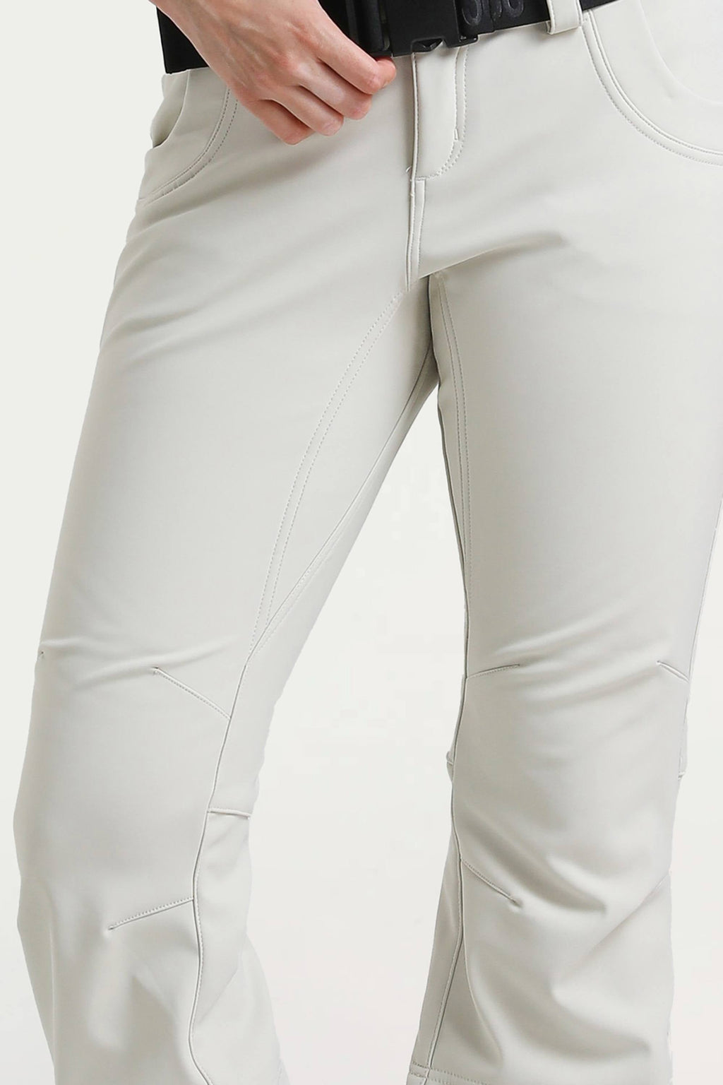 Navy Blue Slim-Fit Flared Hem Ski Pants Waterproof Snow Pants