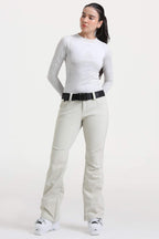 Navy Blue Slim-Fit Flared Hem Ski Pants Waterproof Snow Pants