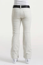Black Slim-Fit Flared Hem Ski Pants Waterproof Snow Pants