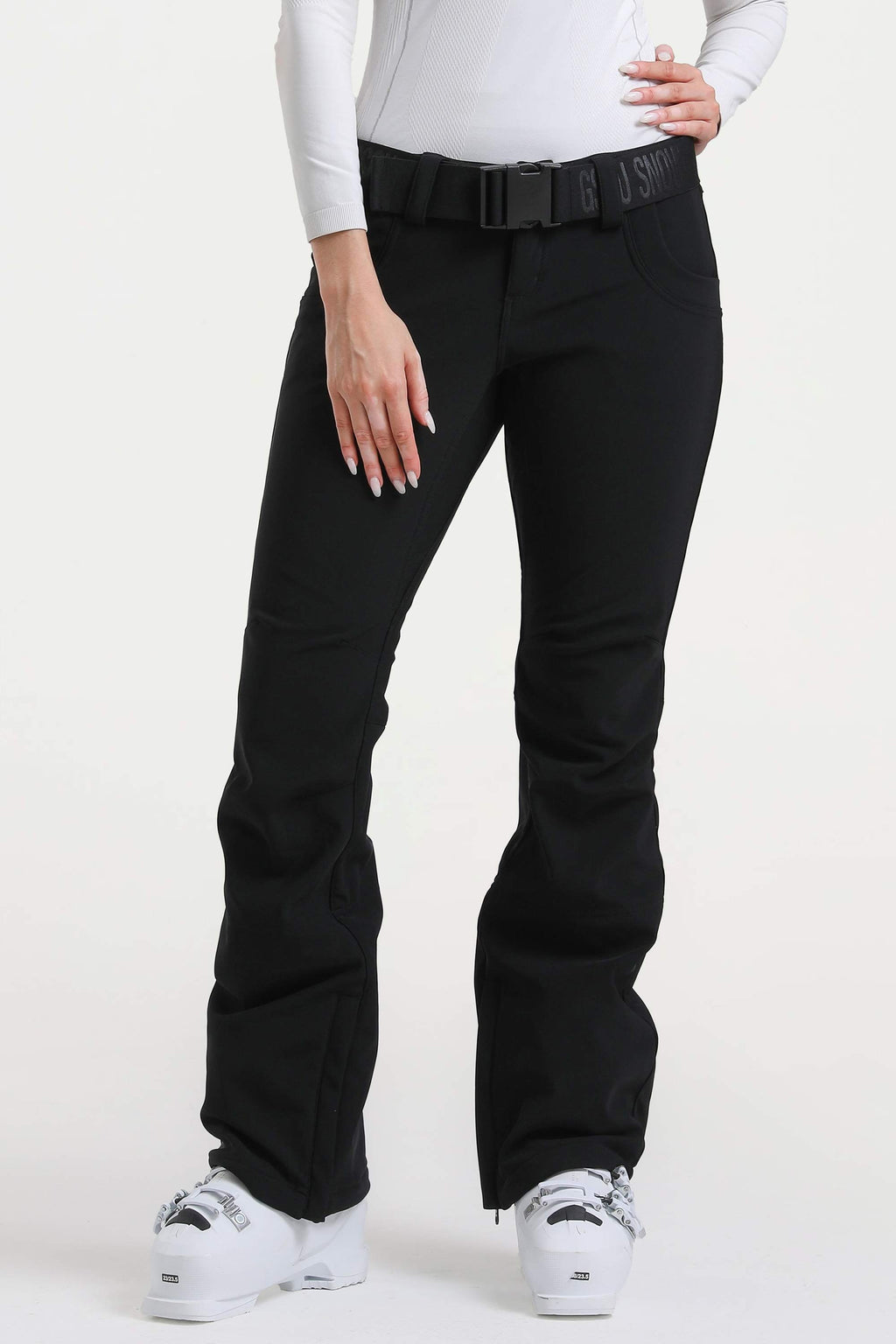 Off White Slim-Fit Flared Hem Ski Pants Waterproof Snow Pants