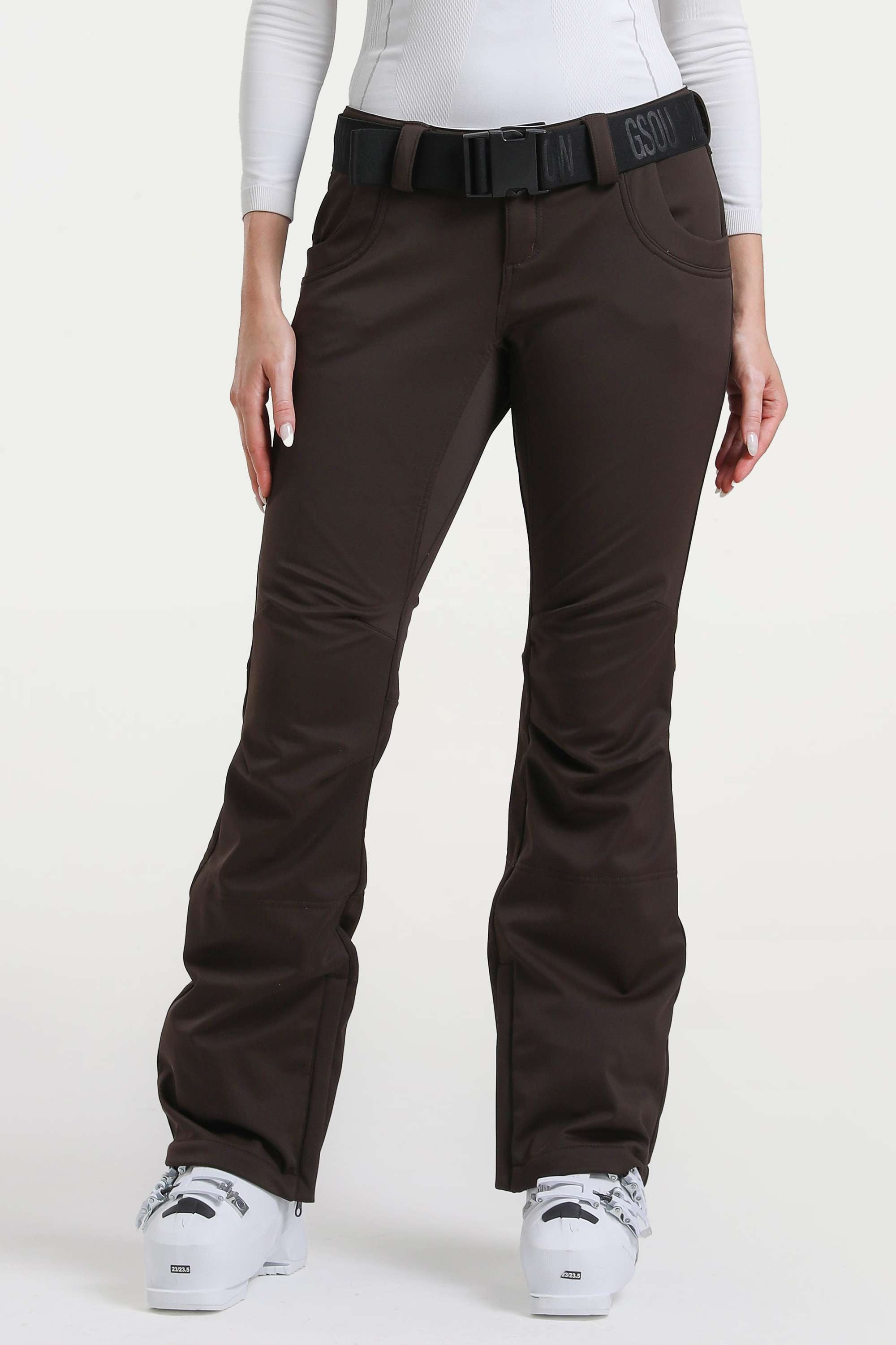 Off White Slim-Fit Flared Hem Ski Pants Waterproof Snow Pants