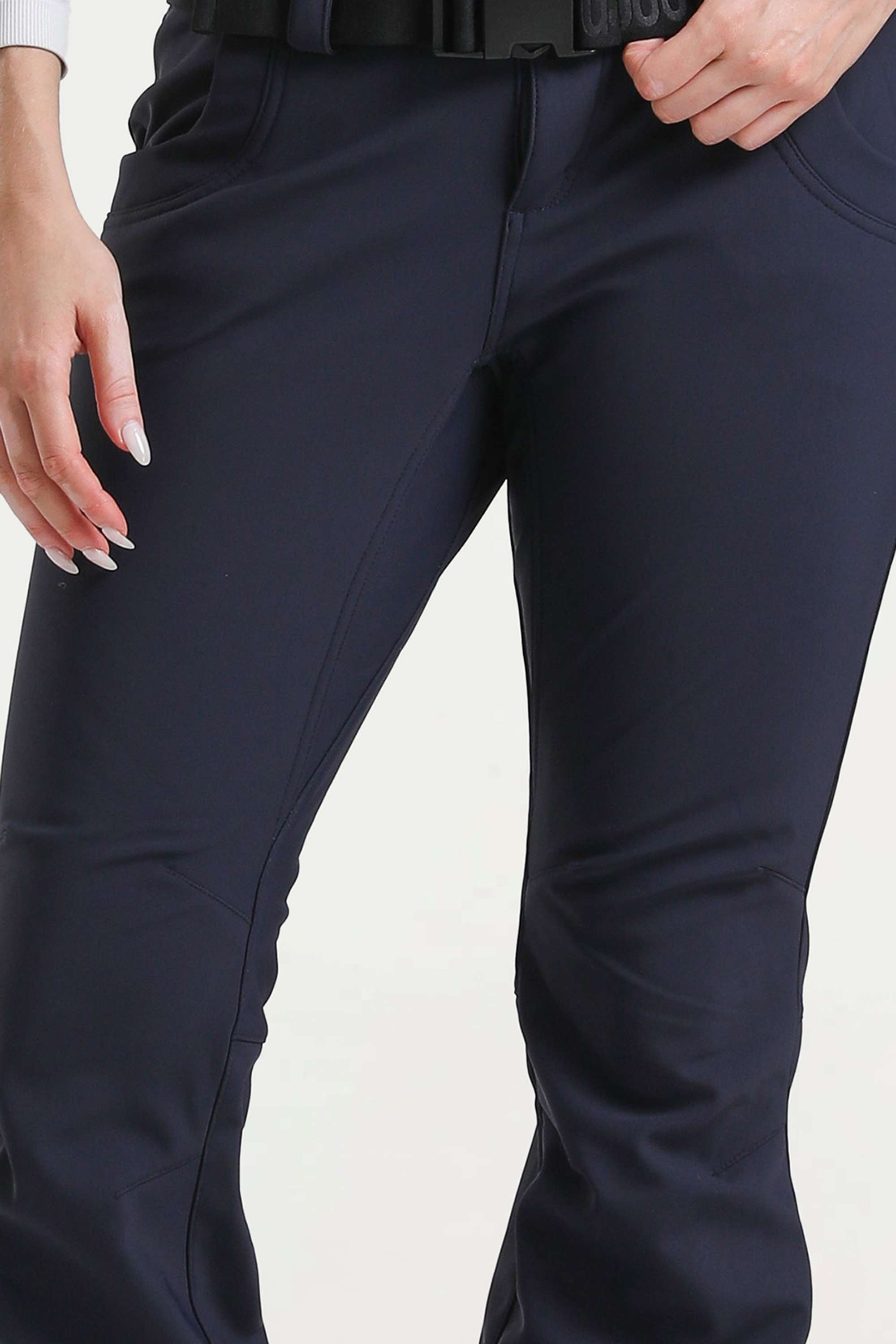 Navy Blue Slim-Fit Flared Hem Ski Pants Waterproof Snow Pants Secondary image