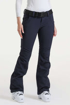 Khaki Slim-Fit Flared Hem Ski Pants Waterproof Snow Pants
