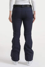 Red Slim-Fit Flared Hem Ski Pants Waterproof Snow Pants