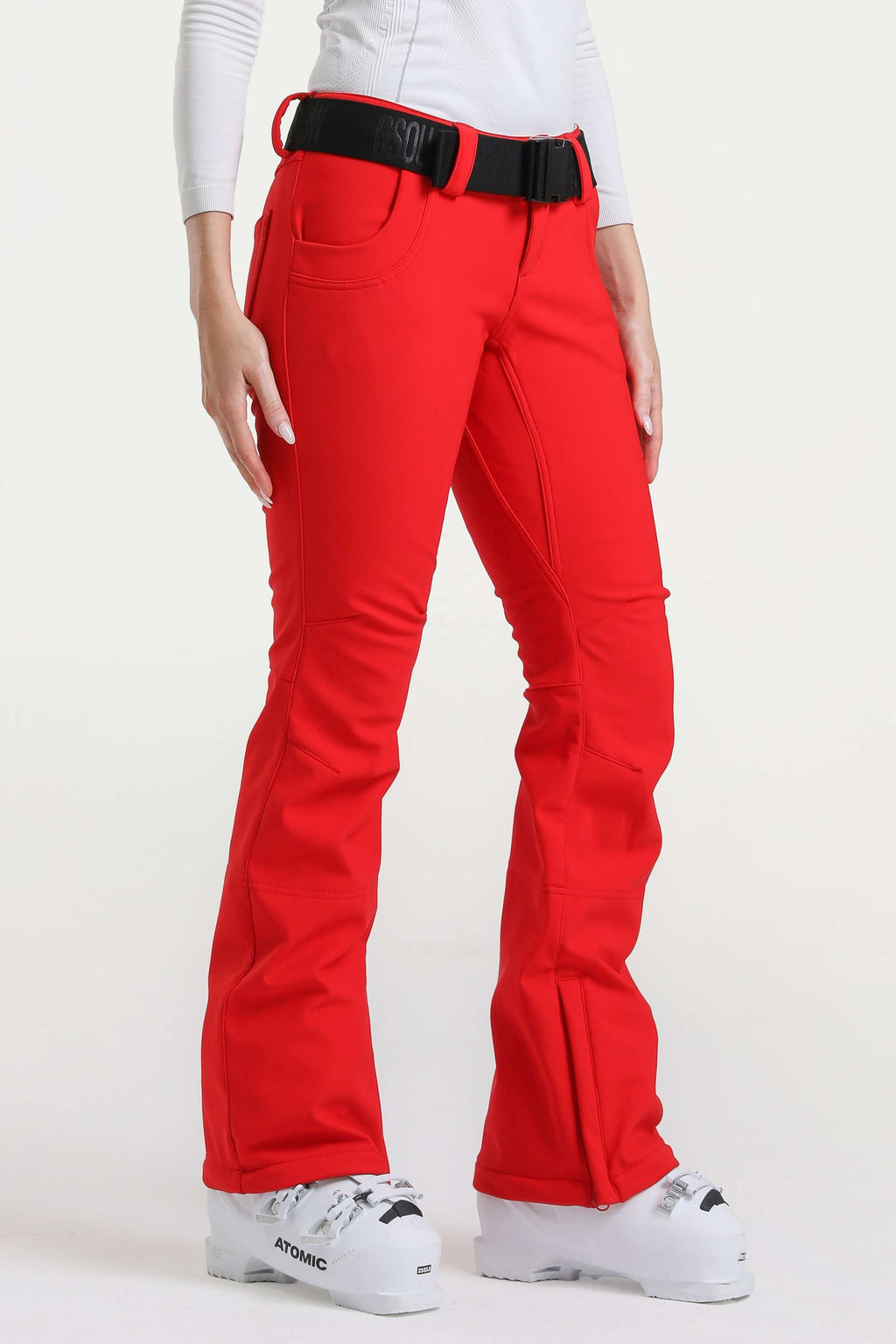 Off White Slim-Fit Flared Hem Ski Pants Waterproof Snow Pants