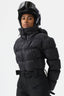 Women's Black Stain-Resistant Down One-Piece Ski Suit Snowboard Suit
