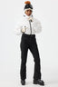 Women's White Stain-Resistant Down One-Piece Ski Suit Snowboard Suit