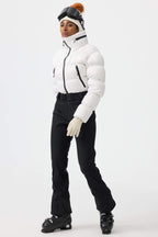 Women's Black Stain-Resistant Down One-Piece Ski Suit Snowboard Suit