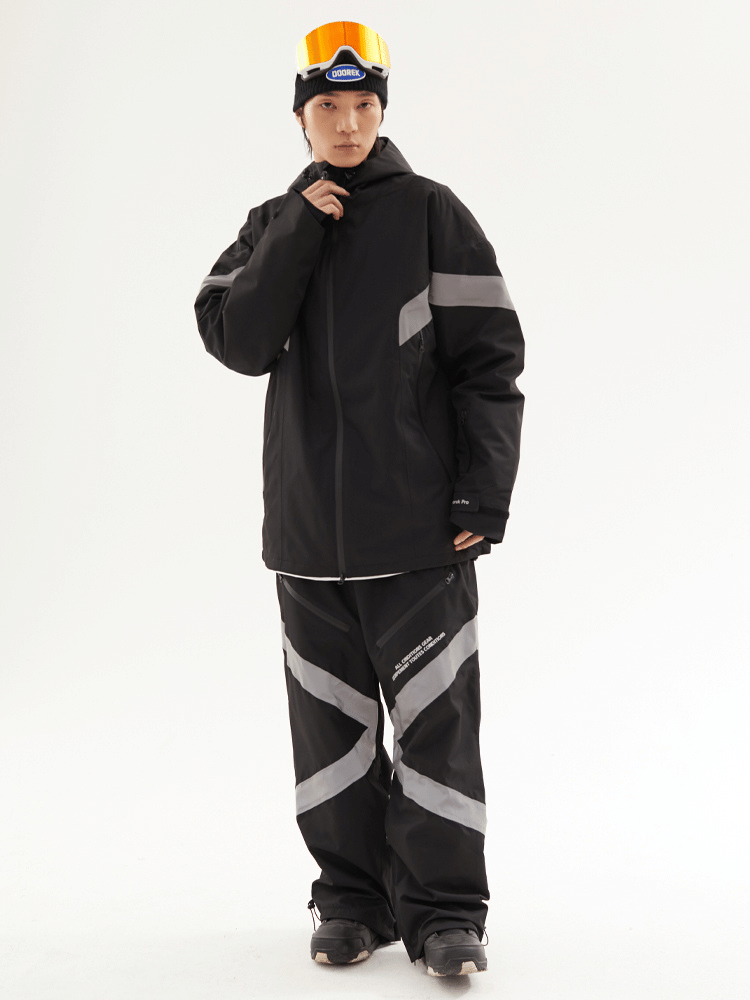 3L Adventure Reflective Men's Snowboard Jacket and Pants Snow Suit