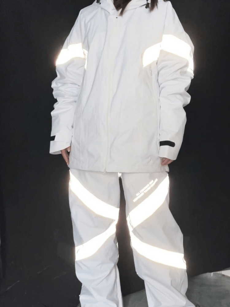 3L Adventure Reflective Men's Snowboard Jacket and Pants Snow Suit - Doorek