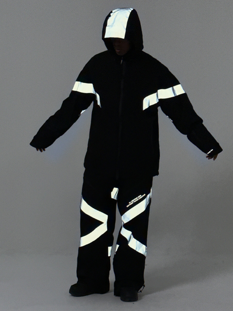 3L Adventure Reflective Men's Snowboard Jacket and Pants Snow Suit