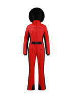 Women's Faux-Fur Slim Ski Jumpsuit One Piece Ski Suit