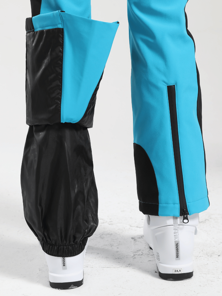 Women's Faux-Fur Slim One Piece Ski Suits