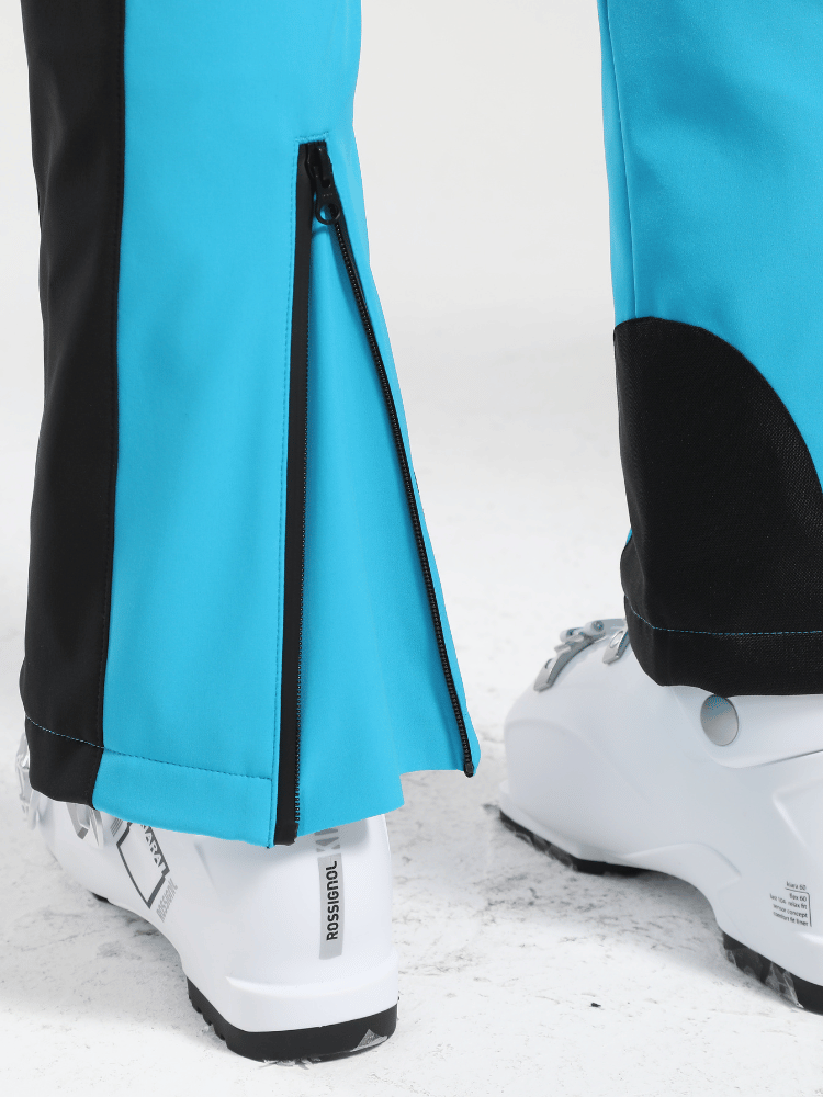 Women's Faux-Fur Slim Ski Jumpsuit One Piece Ski Suit