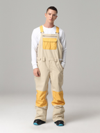 Men's Snowboard Suits Colorblock Snow Bibs