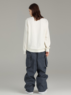 Women's Snow Pant Denim Baggy Cargo Snow Pants