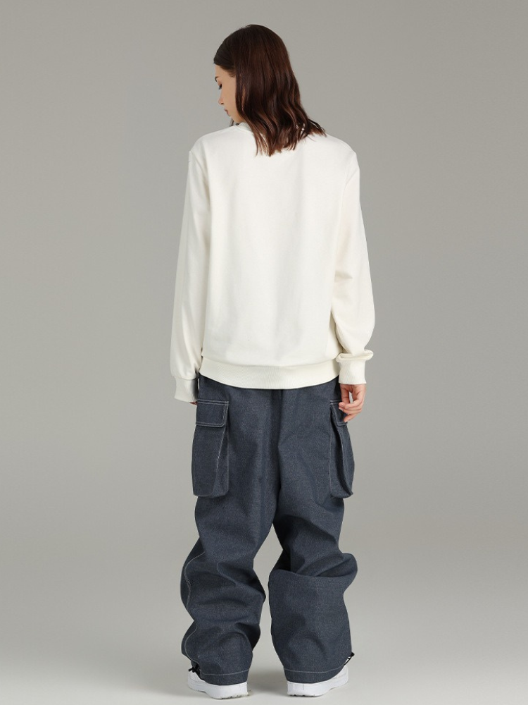 Women's Snow Pant Denim Baggy Cargo Snow Pants