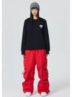 Women's Snowboard Pant Zip Pocket Baggy Cargo Snowboard Pants
