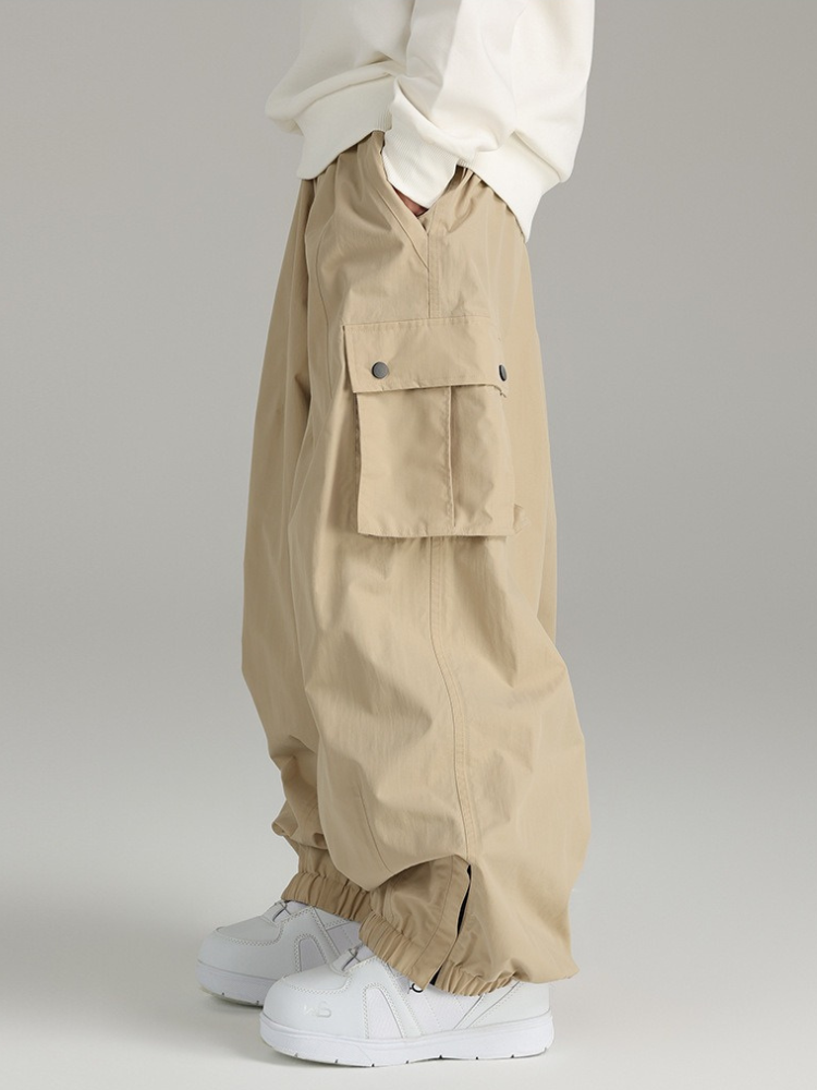 Men's Ultra Cargo Pockets Baggy Snow Pants